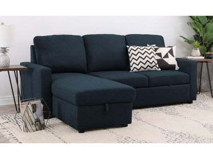 Newton Reversible Storage Sofa Bed Sectional - Navy