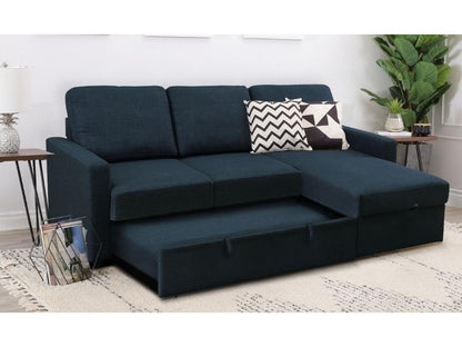 Newton Reversible Storage Sofa Bed Sectional - Navy