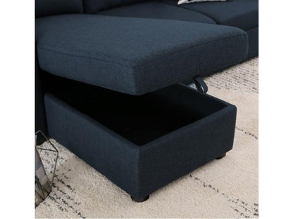 Newton Reversible Storage Sofa Bed Sectional - Navy