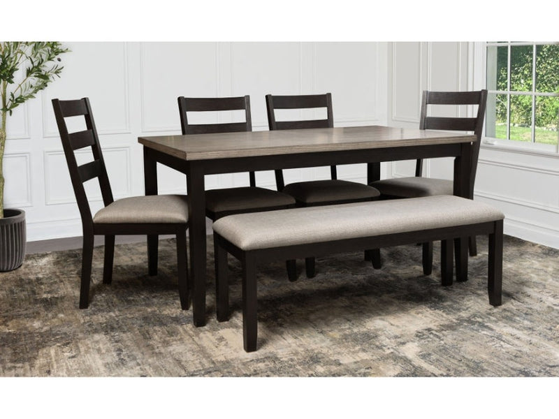 Kinsley Wood 6-pc Dining Set