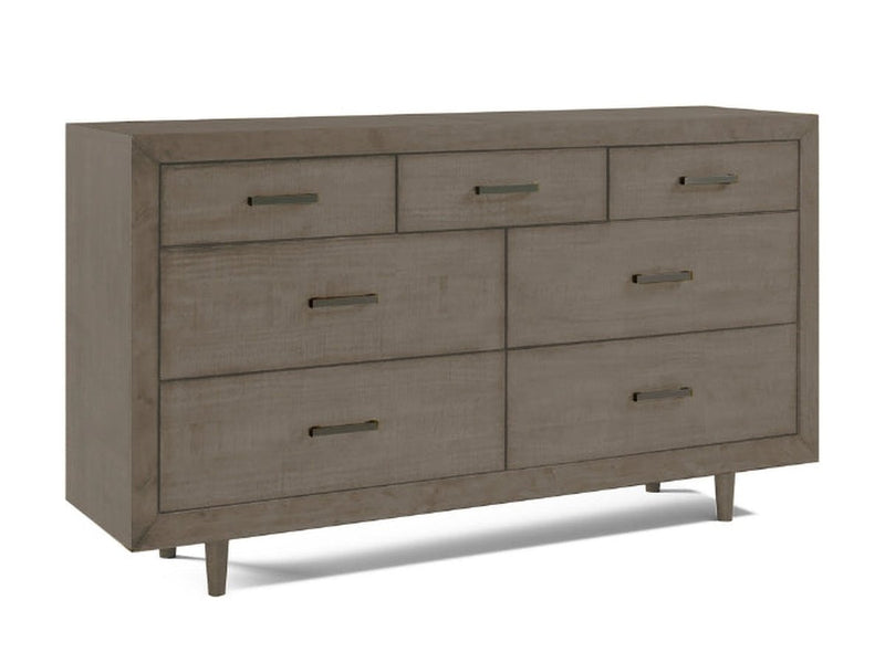 Retro Wood 6-pc Mid Century Upholstered Bedroom Set