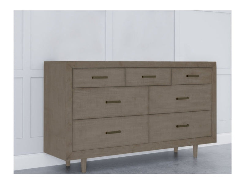 Retro Wood 6-pc Mid Century Upholstered Bedroom Set