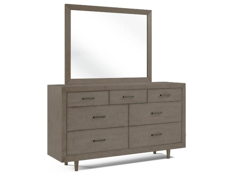 Retro Wood 6-pc Mid Century Upholstered Bedroom Set