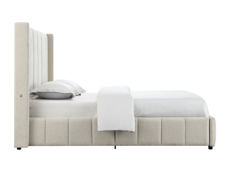Harlow Channel Bed with Storage Ottoman