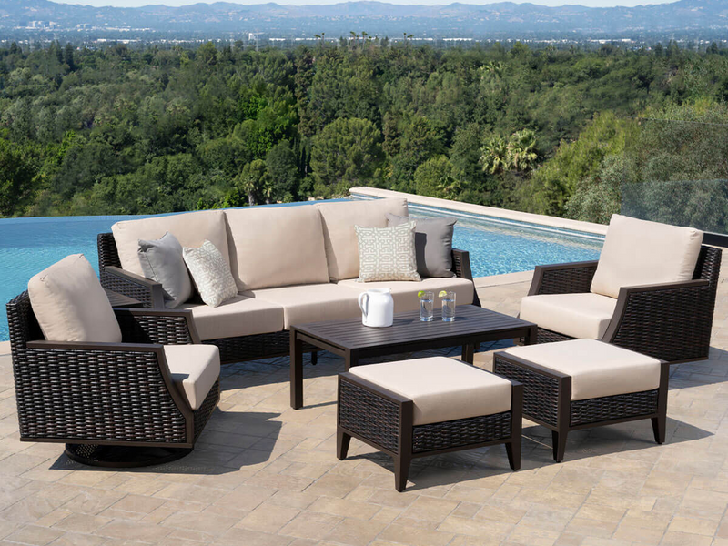 Cassara 7-pc Seating Set with Swivel Chairs