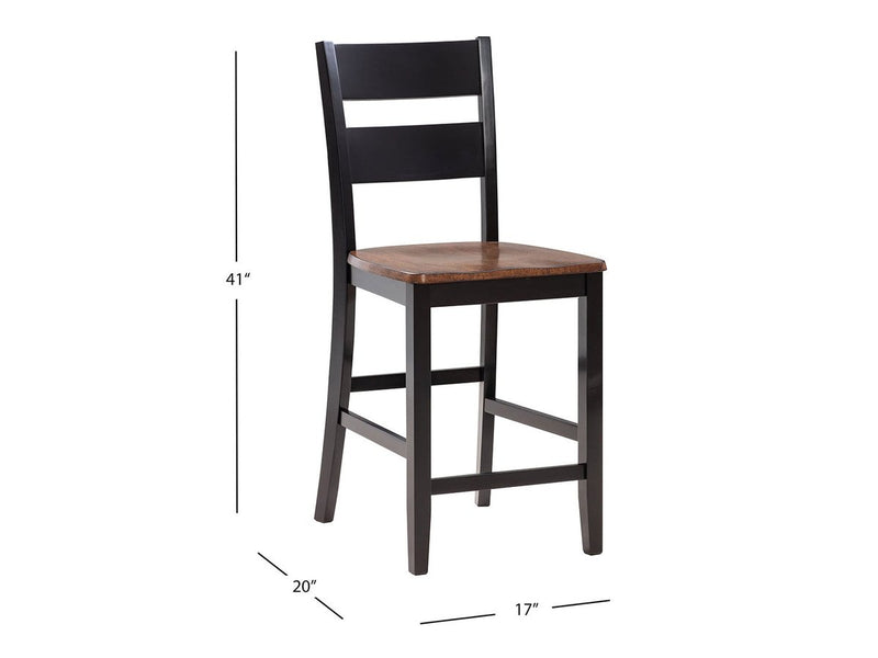 Walden Wood Counter Height Stool (Set of 4), Light Brown Default Title