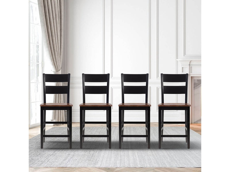 Walden Wood Counter Height Stool (Set of 4), Light Brown Default Title