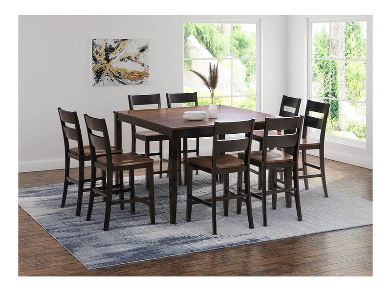 Walden Wood Counter Height Table, Light Brown Default Title