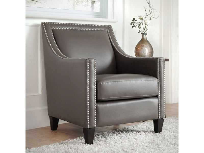 Kennedy Leather Armchair, Grey Default Title