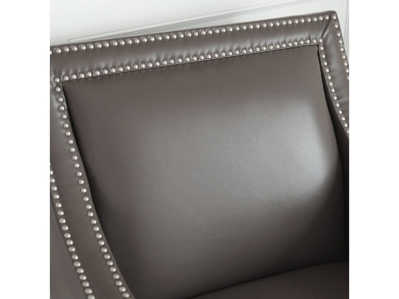 Kennedy Leather Armchair, Grey Default Title