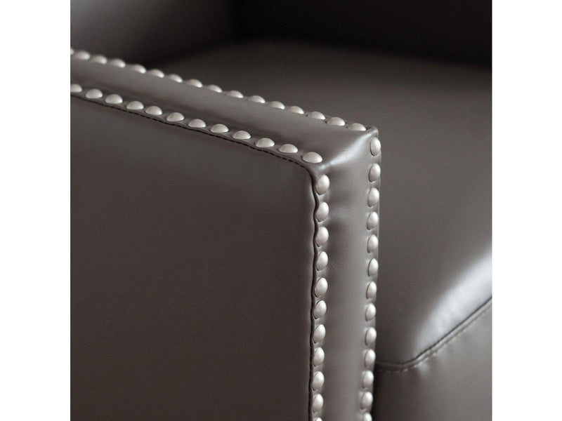 Kennedy Leather Armchair, Grey Default Title