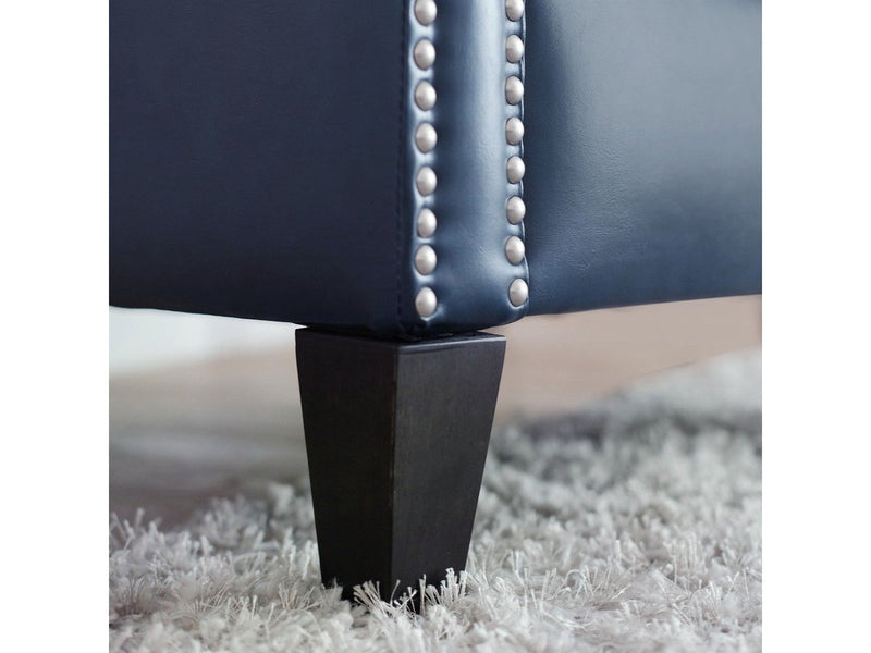 Kennedy Leather Armchair, Navy Default Title