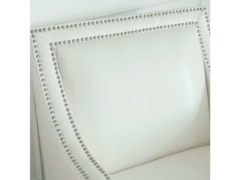 Kennedy Leather Armchair, White Default Title