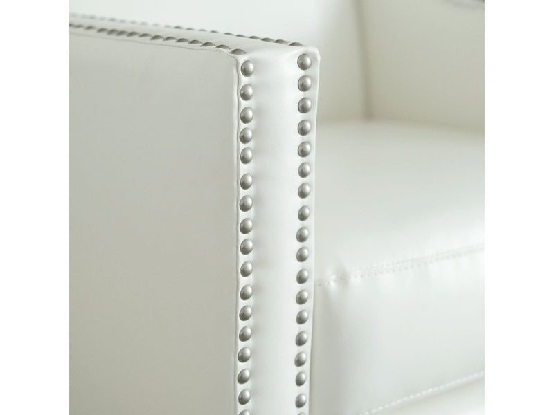 Kennedy Leather Armchair, White Default Title