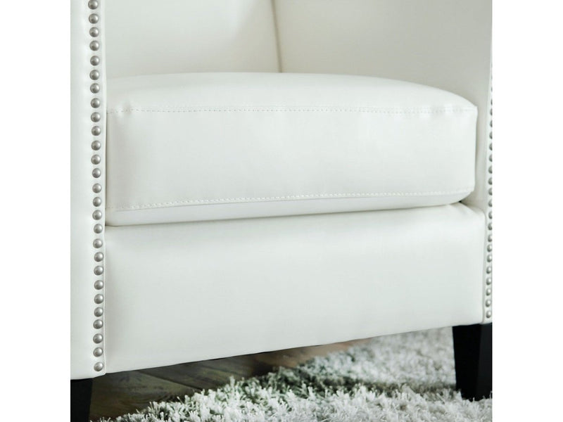 Kennedy Leather Armchair, White Default Title