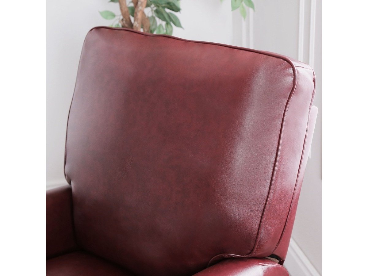 Abbyson Carla Bonded Leather Pushback Recliner Black