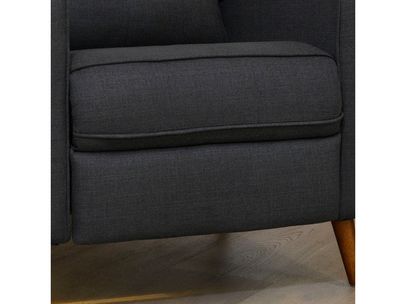 Indio Fabric Pushback Recliner, Charcoal Default Title