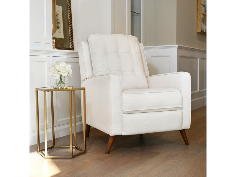 Indio Fabric Pushback Recliner, Ivory Default Title