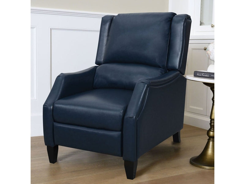 Dixon Faux Leather Pushback Recliner-Blue Default Title