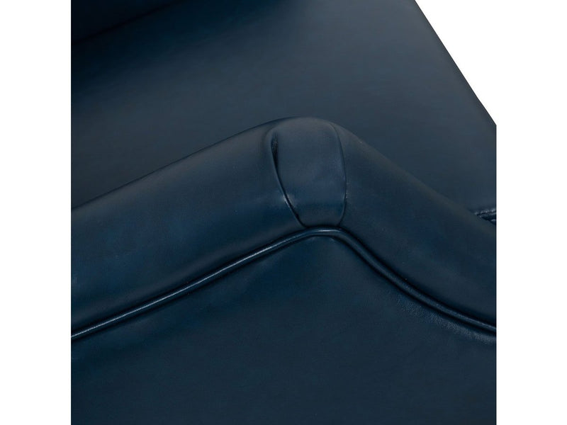 Dixon Faux Leather Pushback Recliner-Blue Default Title