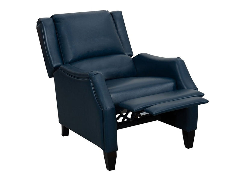 Dixon Faux Leather Pushback Recliner-Blue Default Title