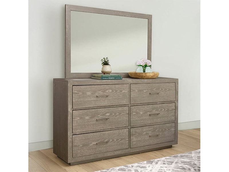 Kensington Wood 6-Drawer Dresser & Mirror