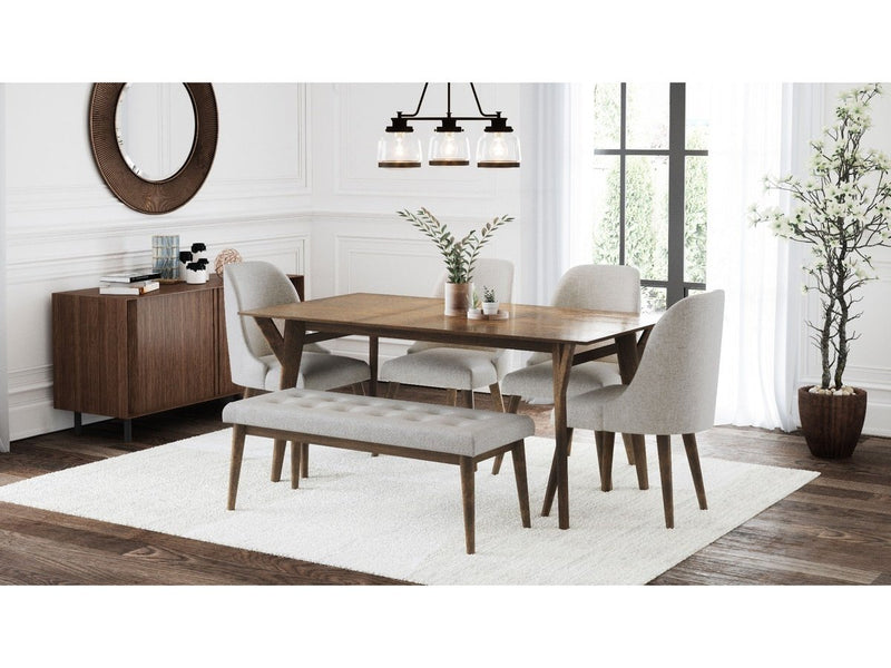 Retro Mid-Century Wood 6-pc Dining Set