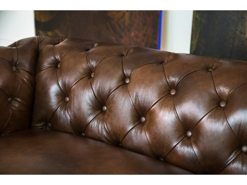Tuscan® Tufted Leather Sofa