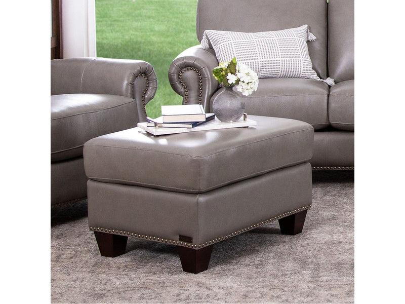 Landon Leather Ottoman