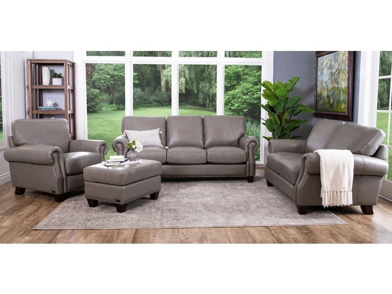 Landon Leather Ottoman