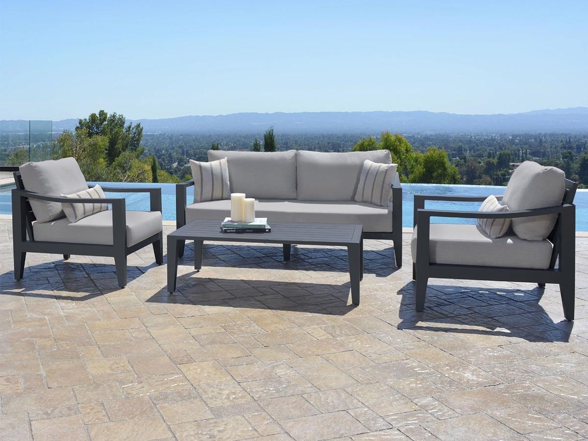 Hyland Hills 4-pc Outdoor Seating Set - Gray Aluminum