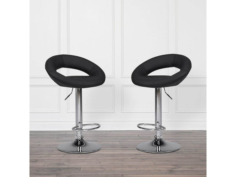Millie Faux Leather Adjustable Counter/Bar Stool (Set of 2)