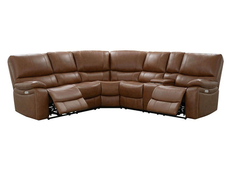 Braymor Leather Power Reclining Sectional